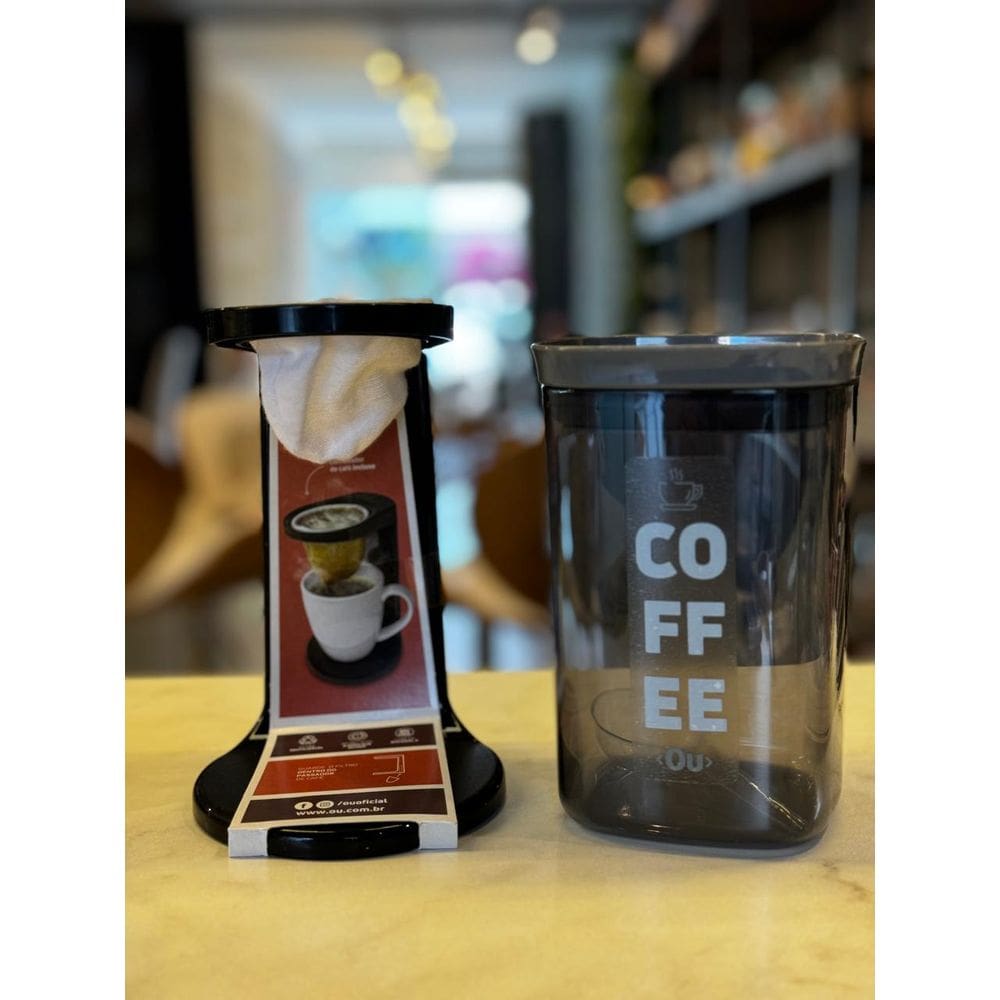 Passador De Cafe My Coffee Preto Fechado
