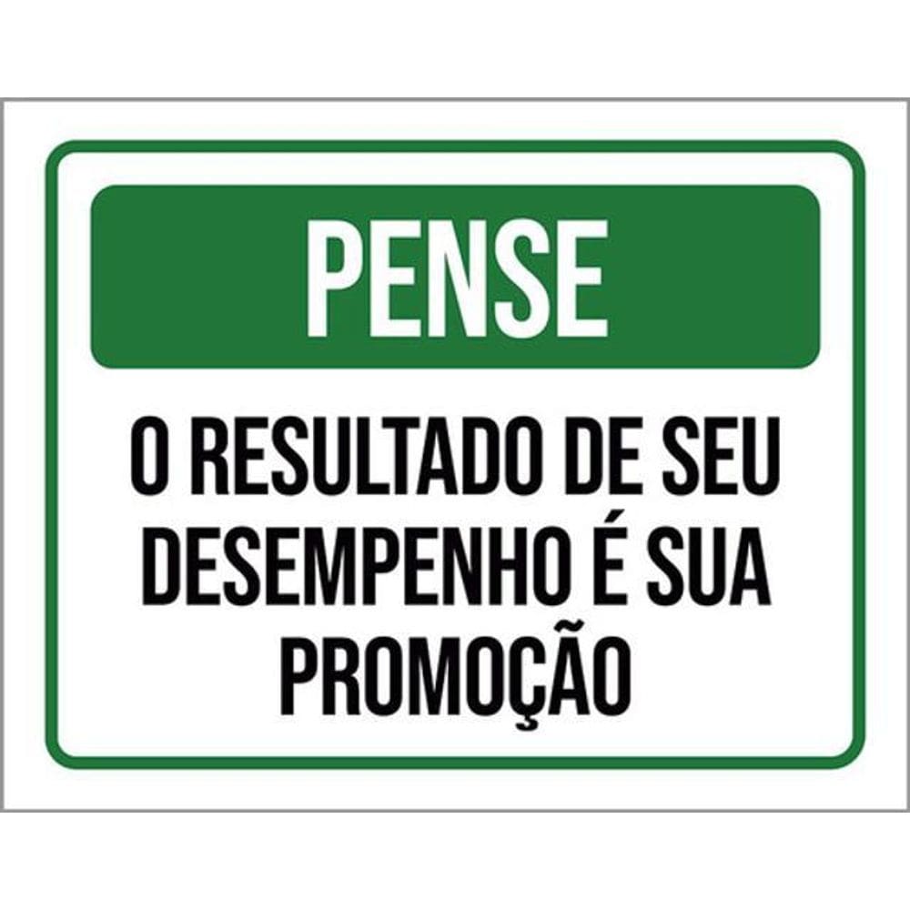 Kit 3 Placas Pense Resultado Desempenho 36X46