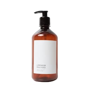 Frasco Âmbar Minimal Álcool Gel - 500Ml Branco