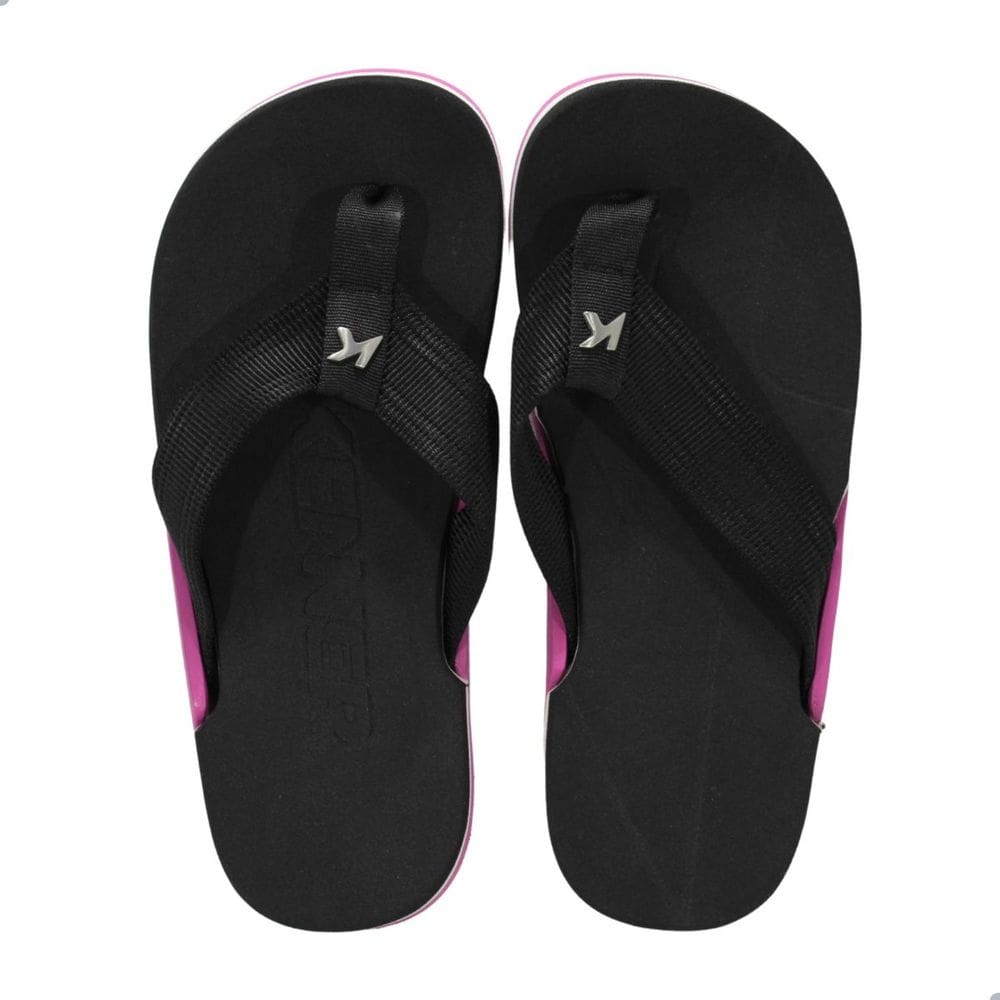 Chinelo Kenner Dfz Nk6 Pro Preto e Rosa