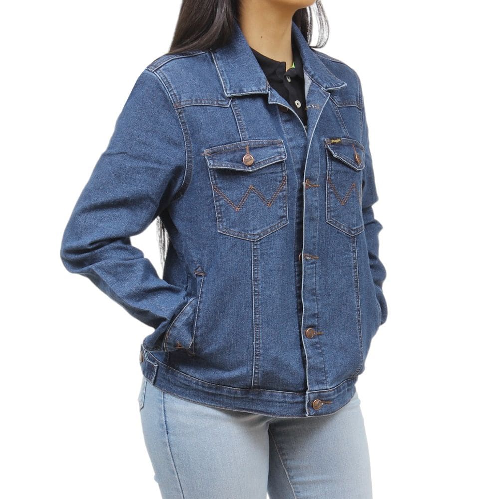 Jaqueta Jeans Lycra Azul Feminina Wrangler 34874