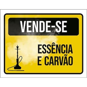 Kit 5 Placas Vende-Se Essência Carvão Ícone 36X46