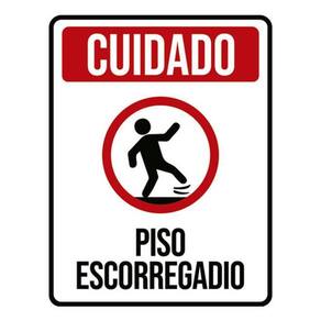 Kit 5 Placas Cuidado Piso Escorregadio 36X46