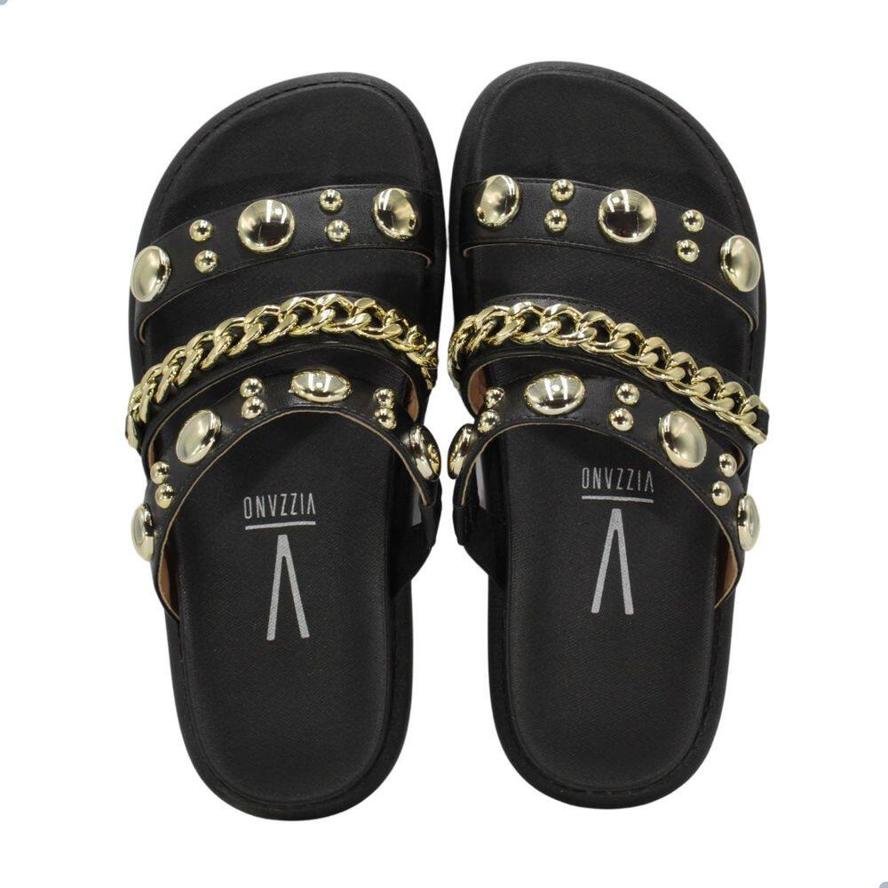 Tamanco Feminino Vizzano Tratorado Preto