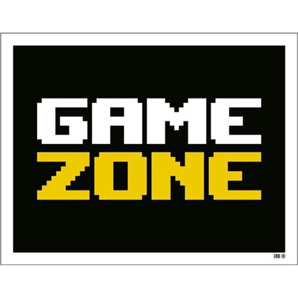 Kit 3 Placas Game Zone 36X46
