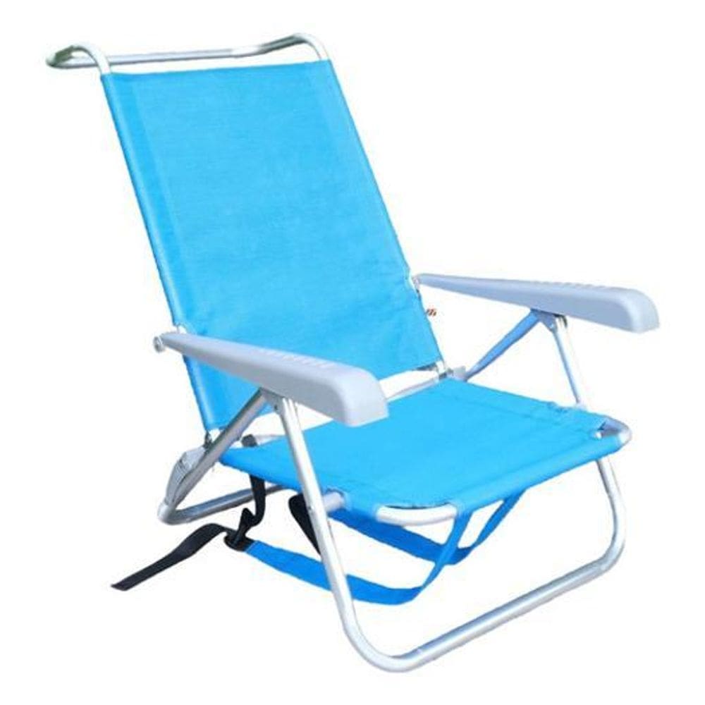 Cadeira De Praia Mochila Alça 82X74X60 Aluminio Até 100Kg