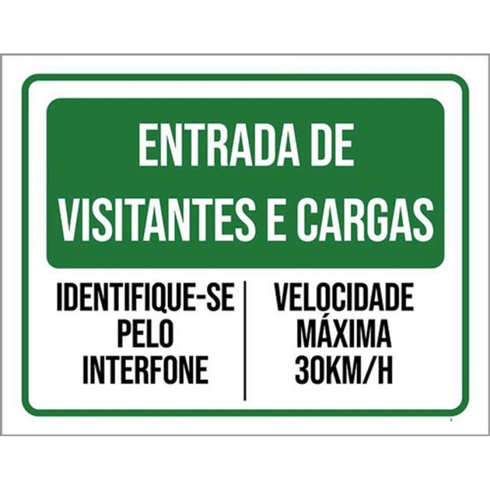 Kit 3 Placas Entradas Visitantes Cargas Interfone 36X46