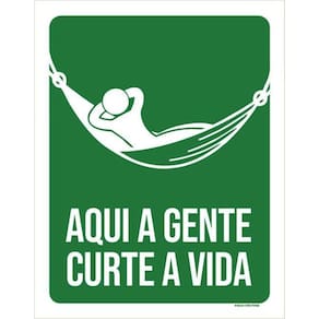 Kit 10 Placas Aqui A Gente Curte A Vida Rede 36X46