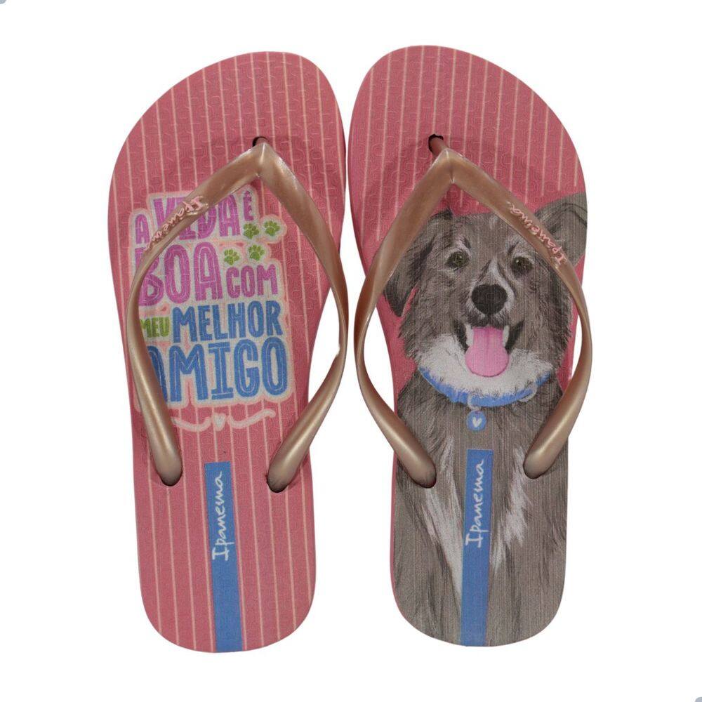 Chinelo Feminino Ipanema Love Pets Rosa