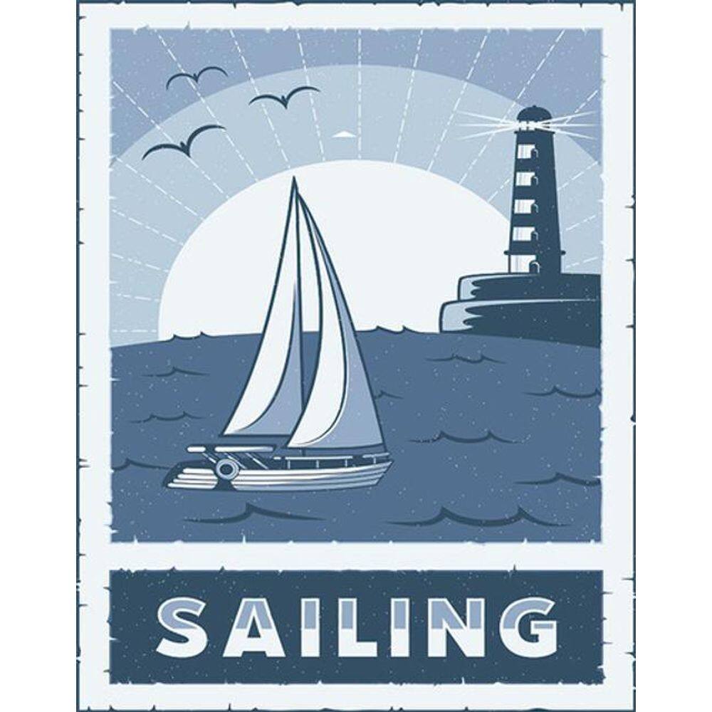 Kit 5 Placas Sailing Navio 36X46