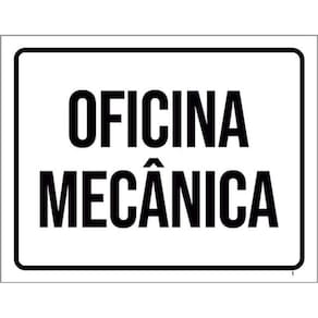 Kit 5 Placas Oficina Mecânica Preta 36X46
