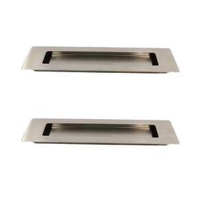 Kit 2 Puxador Concha Embutir Porta Inox 304 Escovado 25 Cm