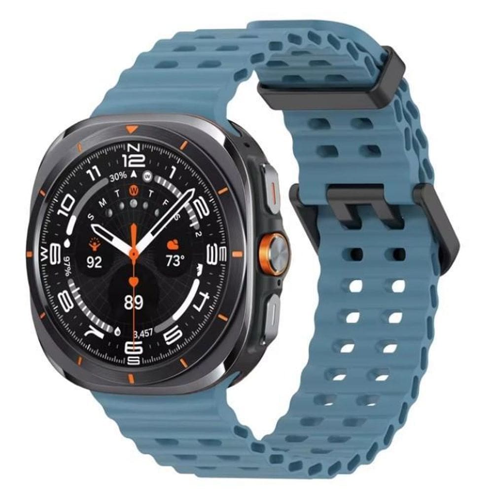 Pulseira De Silicone Para Samsung Galaxy Watch Ultra Azul Cl