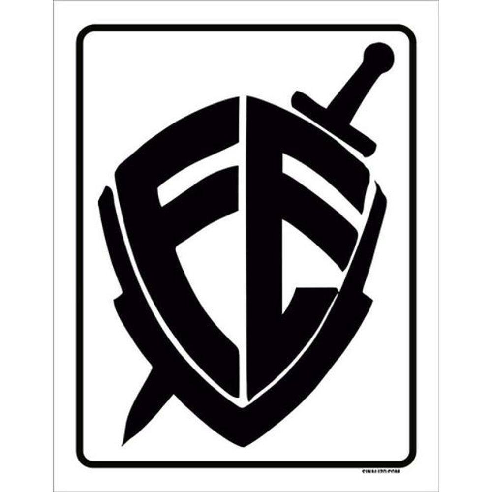 Kit 3 Placas Escudo Fé 36X46