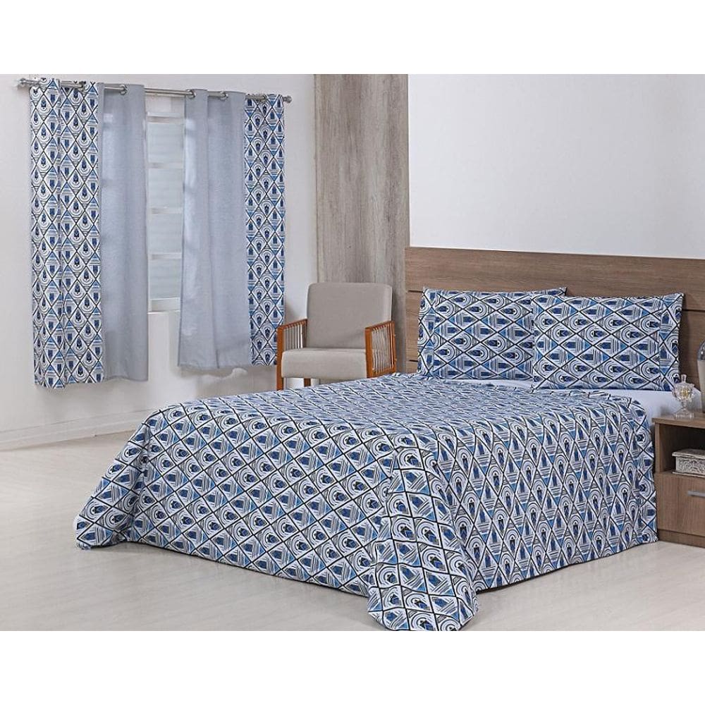 Jogo Lençol 4 Peças Cama Viúva 1,88Mx1,28Mx30Cm 100% Algodão