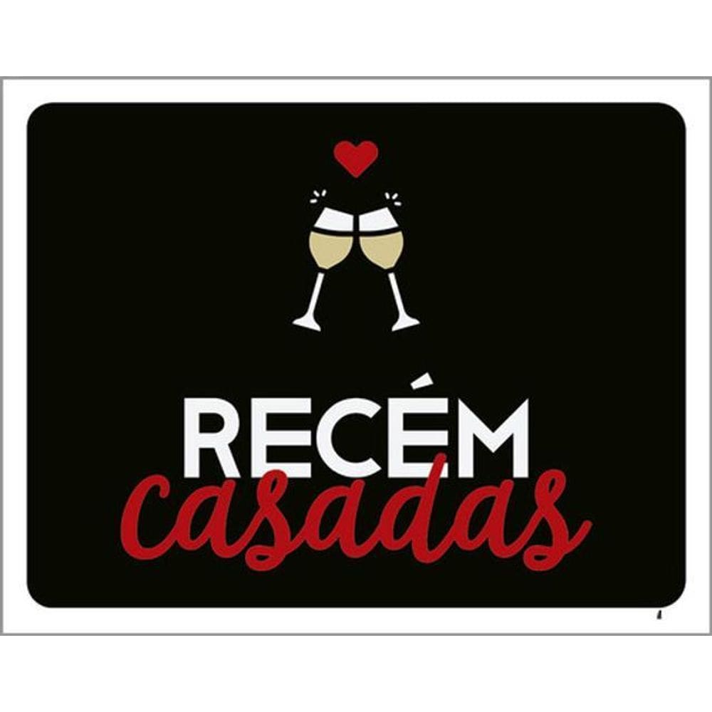 Kit 3 Placas Recém Casadas 36X46