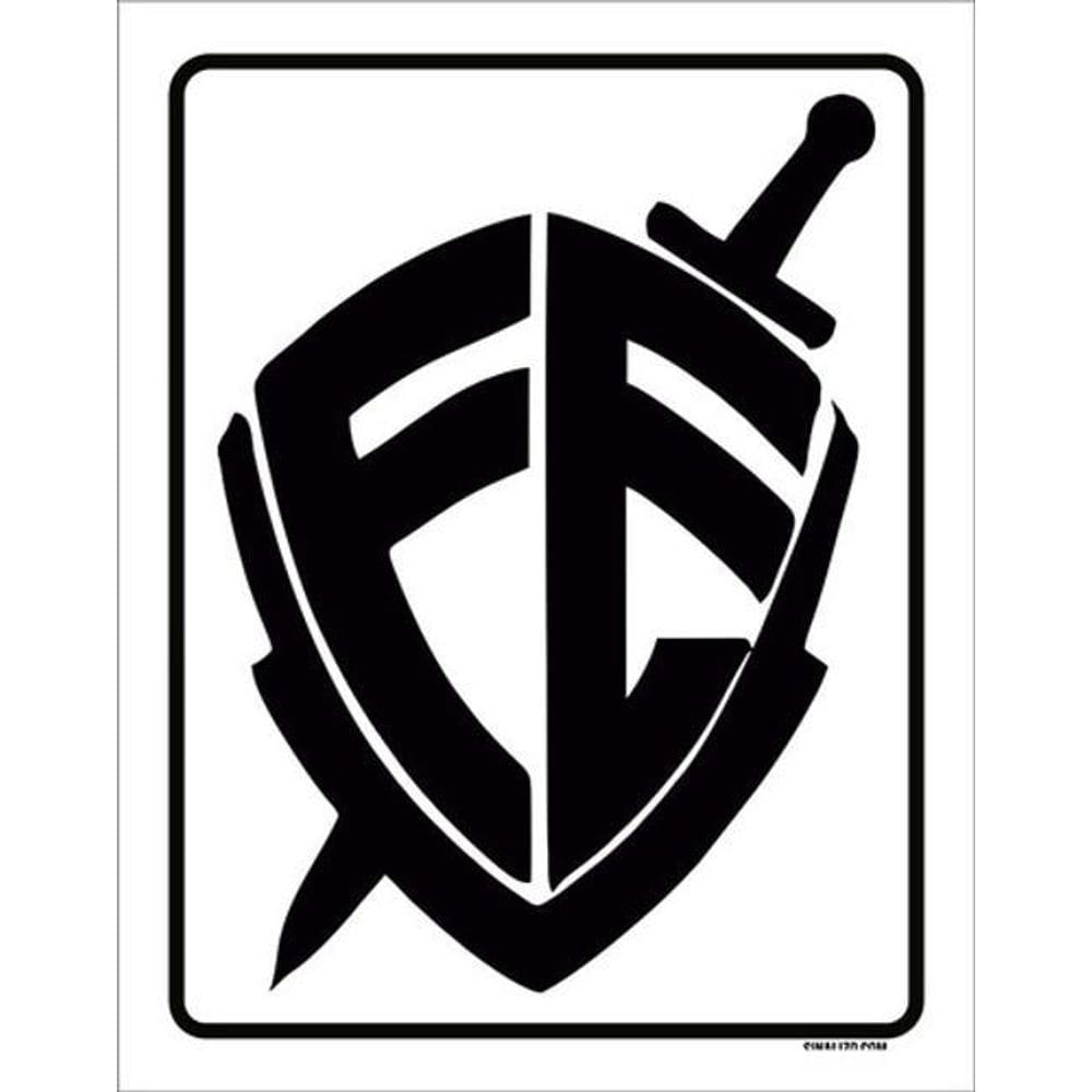 Kit 3 Placas Escudo Fé 36X46