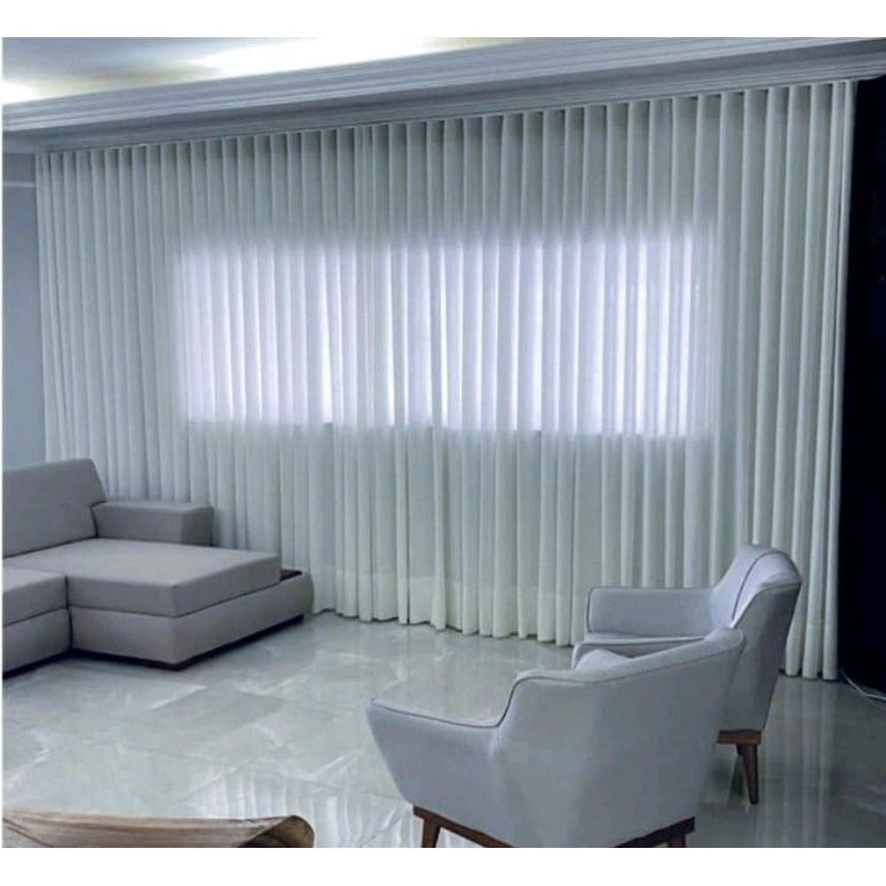 Cortina Trilho Suiço Linho Marfim 6.00 X 2.70