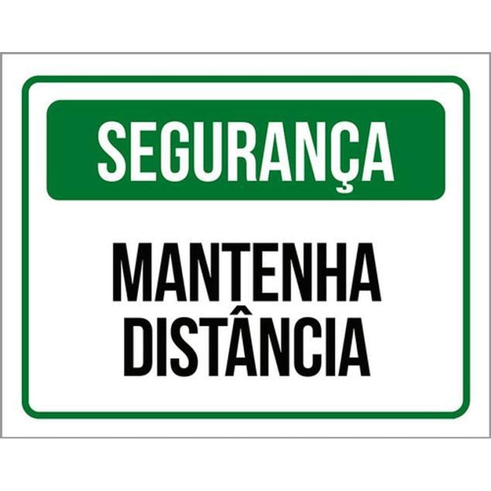 Kit 3 Placas De Segurança Mantenha Distância 36X46