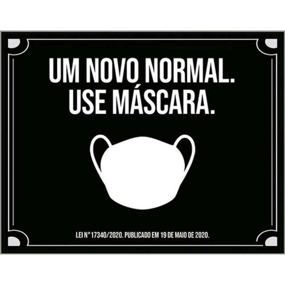 Kit 3 Placas De -Um Novo Normal Use Máscara 36X46