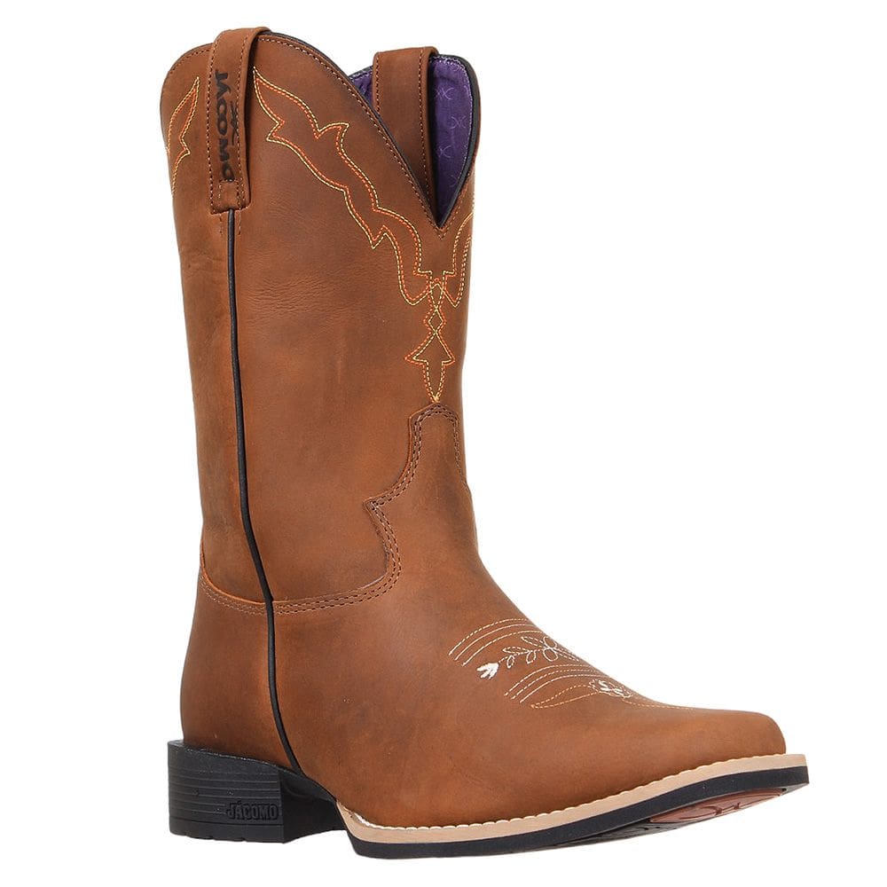 Bota Feminina Marrom Bico Quadrado Jácomo 35399