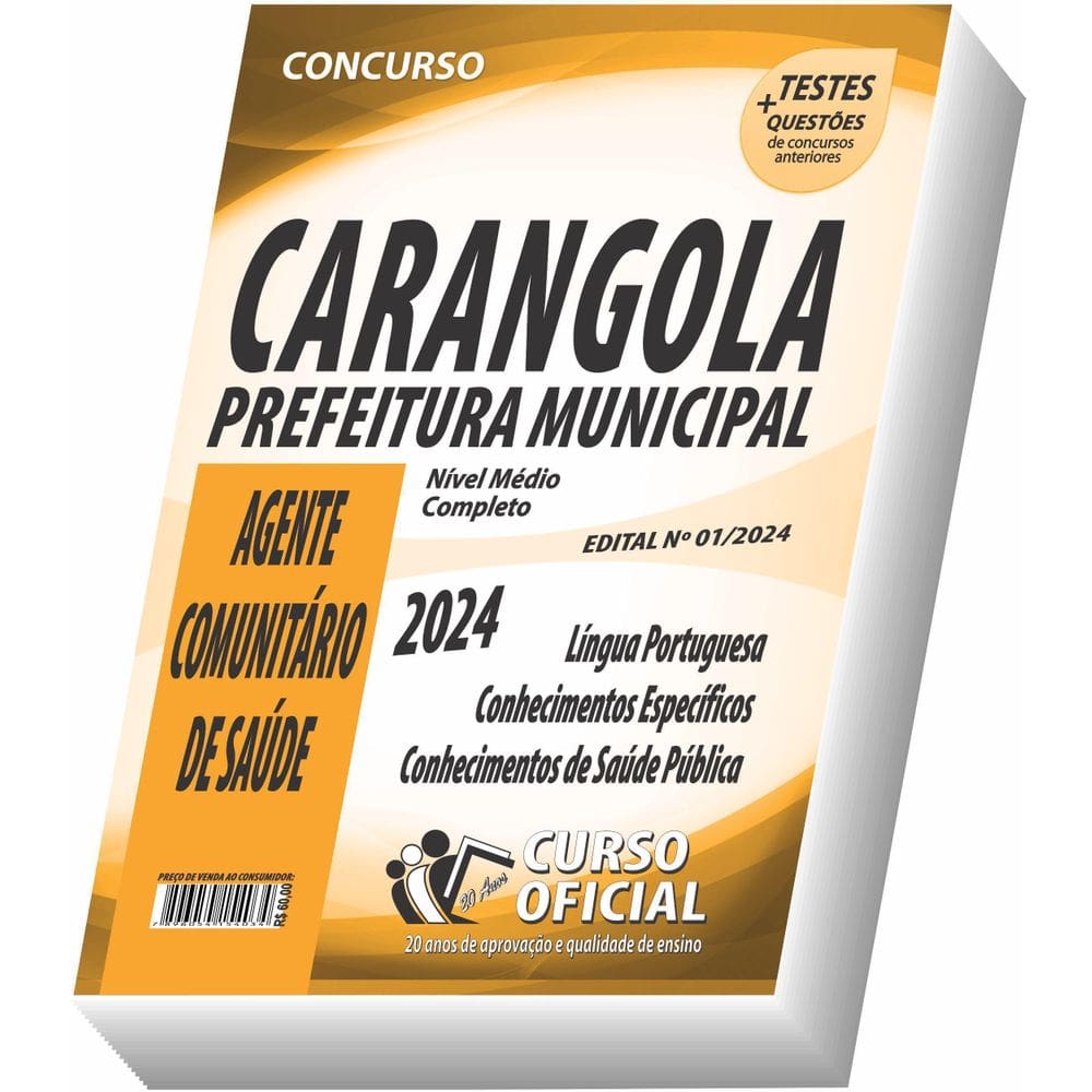 Apostila Carangola - Mg - Agente Comunitário De Saúde