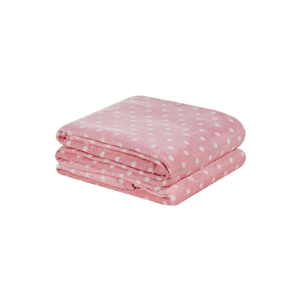 Manta Flanel Soft Poá Queen Antialérgica Inverno Quente