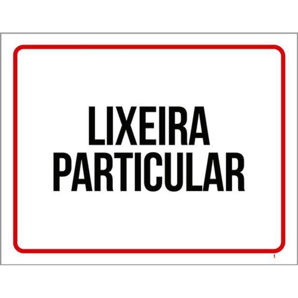 Kit 3 Placas De Lixeira Particular 36X46