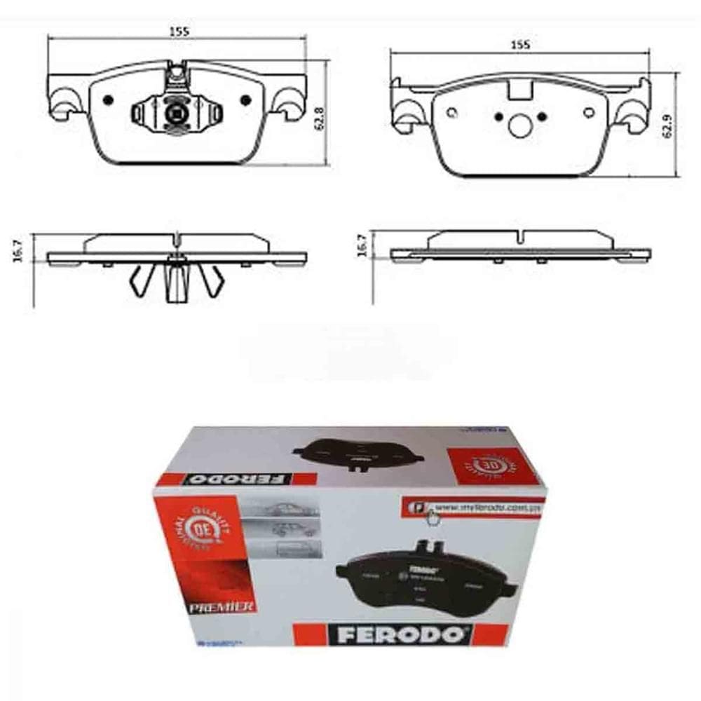 Pastilha De Freio Diant XC60 2017 A 2021 HQF4211C Ferodo