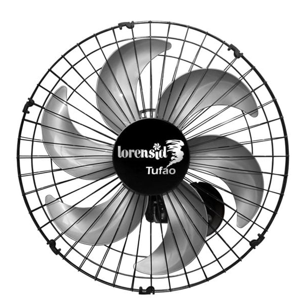 Ventilador de Parede Tufão 50Cm Loren Sid Preto Bivolt