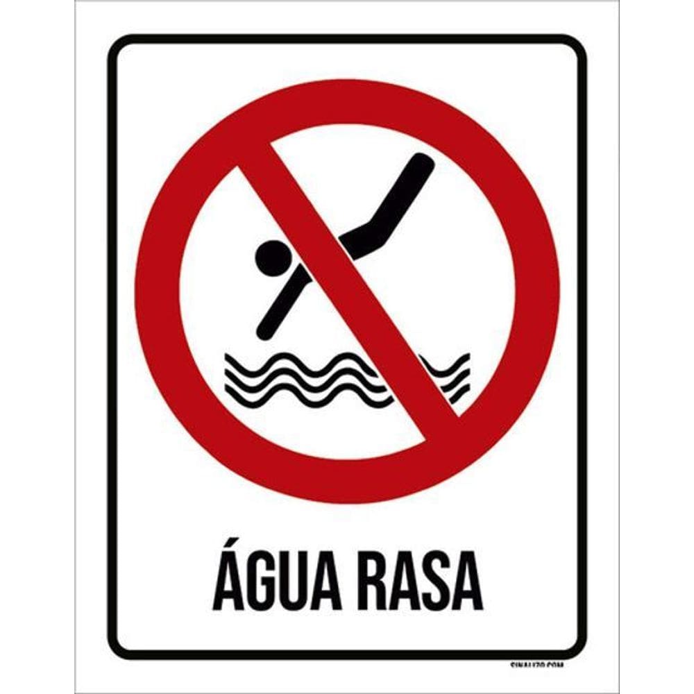 Kit 5 Placas Água Rasa Desenho 36X46