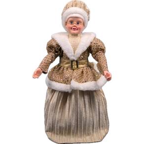 Mamãe Noel Gold Dourado Decoração Para Natal 45Cm