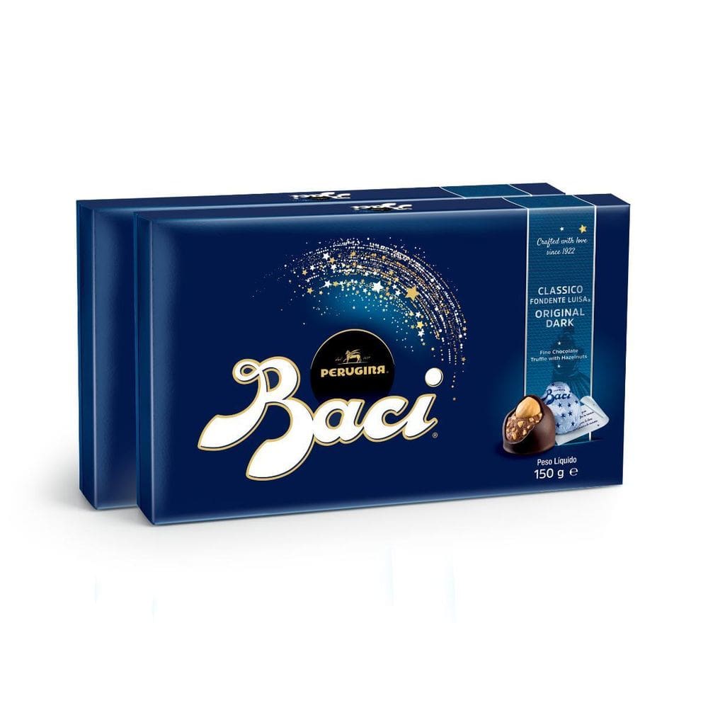 Chocolate Italiano Bombom Amargo Baci 2 Caixas 150G