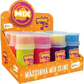 Slime Gelele Mix Foam Com Bolinha 12 Unidades 153g