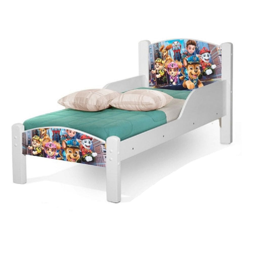 Mini Cama Infantil Da Patrulha Canina Com Colchao