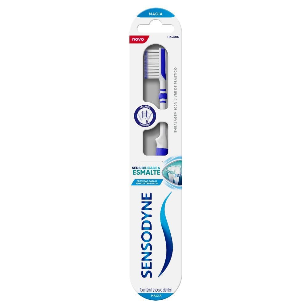 Escova Dental Sensodyne Sensibilidade & Esmalte Macia Suave com 1 Unidade
