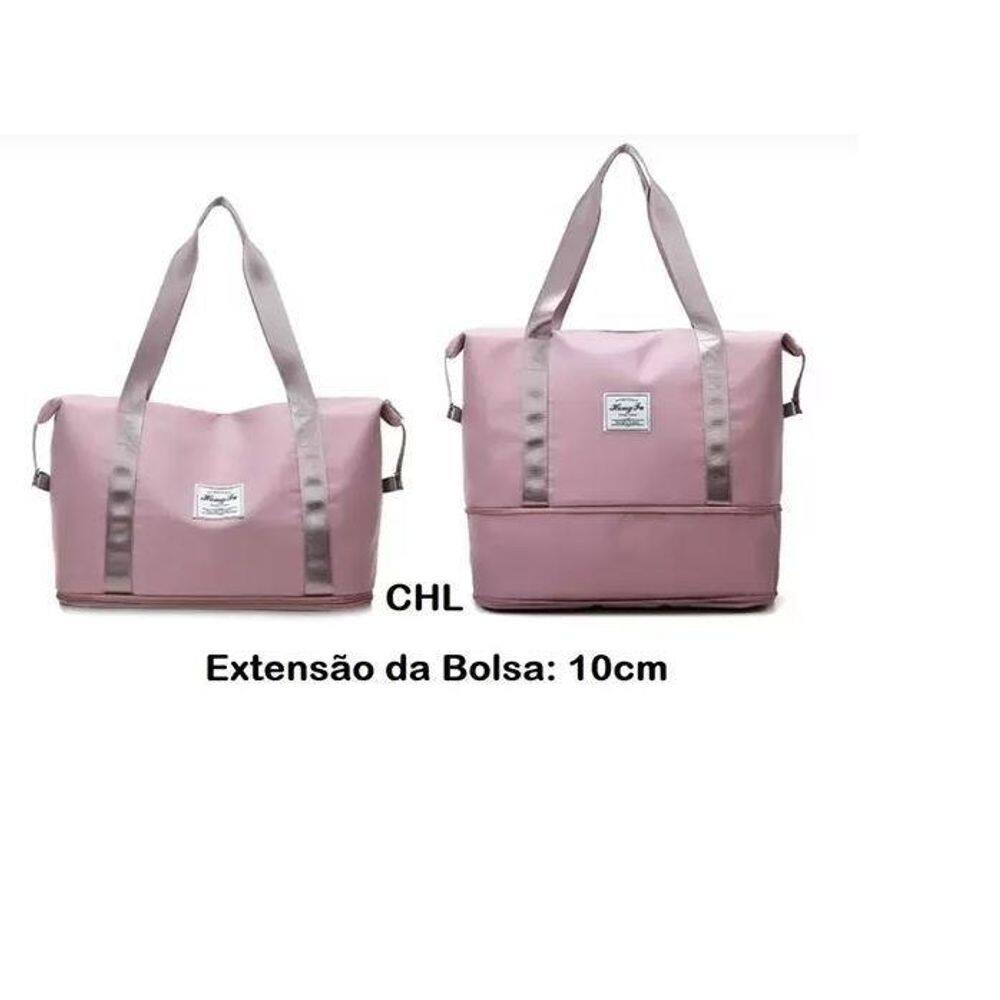 Bolsa De Viagem Academia Multifuncional Dobrável Rosa