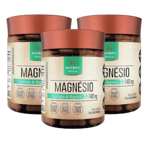 Magnésio Bisglicinato 60 Caps Nutrify - Kit 03 Unidades