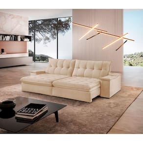 Sofá Lua Linho 02 Módulos 80 Cm B25cm Meu Sofá Online A294 Linho Creme