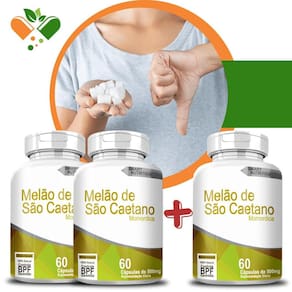 Kit 3 Melão De São Caetano 500Mg 60 Cápsulas