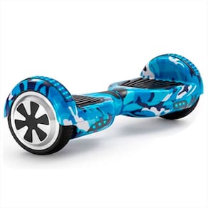 Hoverboard Skate Elétrico 6.5 Led Bluetooth Azul Camuflado Brinovar