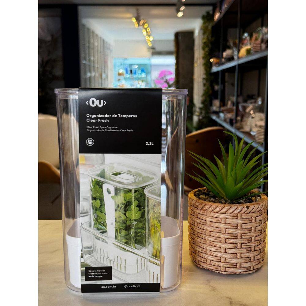 Organizador De Temperos Clear Fresh 2,3Lnatural