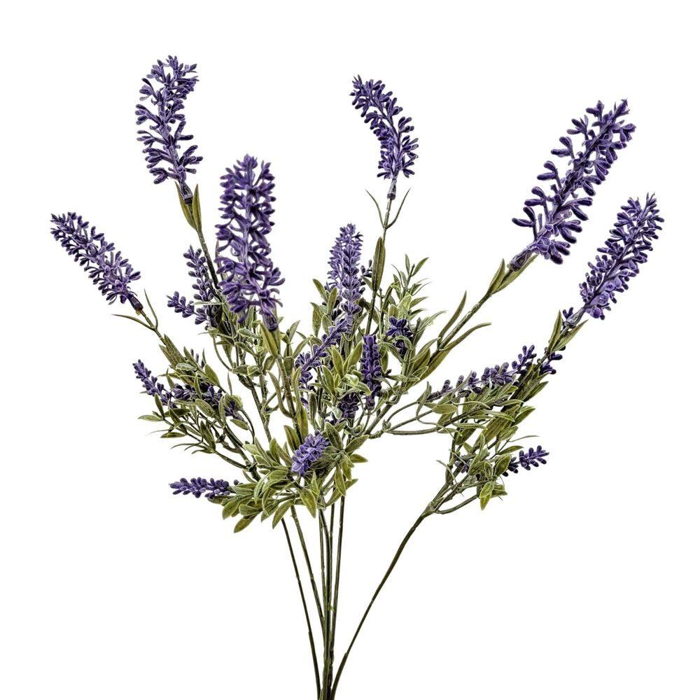 Flor Lavanda Lilás 46X10Cm Buquê Planta Artificial Realista