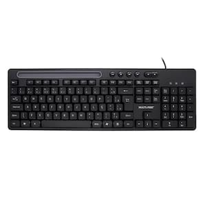 Teclado Multilaser Multimidia Office Usb Preto Com Apoio Para Smartphone - Tc262