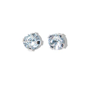 Brinco Ponto de Luz Zircônia Cristal Prata 925 4mm