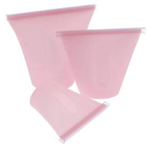 Kit Sacolas de Silicone Multiuso 3 Unidades Micro-ondas e Freezer
