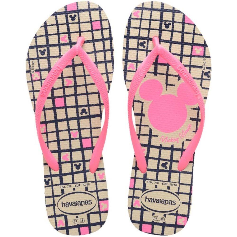Chinelo Havaianas Slim Disney Feminino - Bege