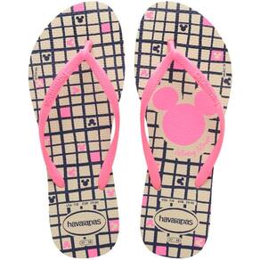 Chinelo Havaianas Slim Disney Feminino - Bege