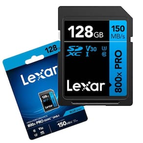 Cartão De Memória 128gb 150mb/s Lexar Sdxc 4k Alta Performance 800x