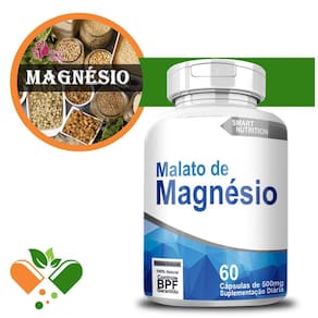 Malato De Magnésio 500Mg 60 Cápsulas